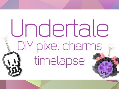 Undertale DIY pixel art charms timelapse