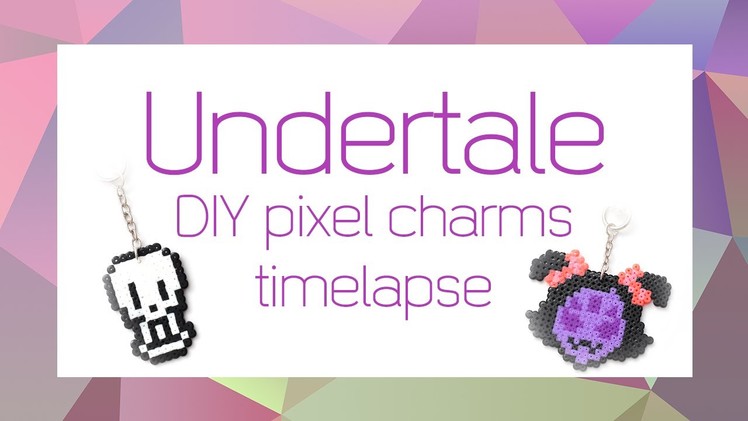 Undertale DIY pixel art charms timelapse