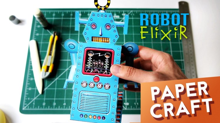 Walking Terror Robot - Paper Craft Toy Model Automaton