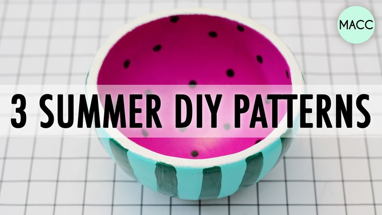 3 Easy Summer DIY Patterns. Thrift Store Art Challenge with Sea Lemon