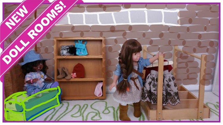 AWESOME NEW ROOMS!!! Bedroom for American Girl Type Dolls | Blueprint DIY Kids