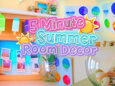 DIY 5 MINUTE ROOM DECOR! Cute summer projects that you must try!