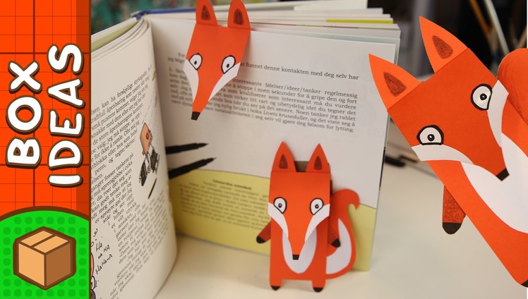 DIY Bookmark - Fox | Craft Ideas for Kids on Box Yourself