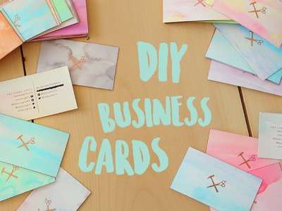 DIY BUSINESS CARDS - WATERCOLOUR AND GOLD EDGE | THE SORRY GIRLS