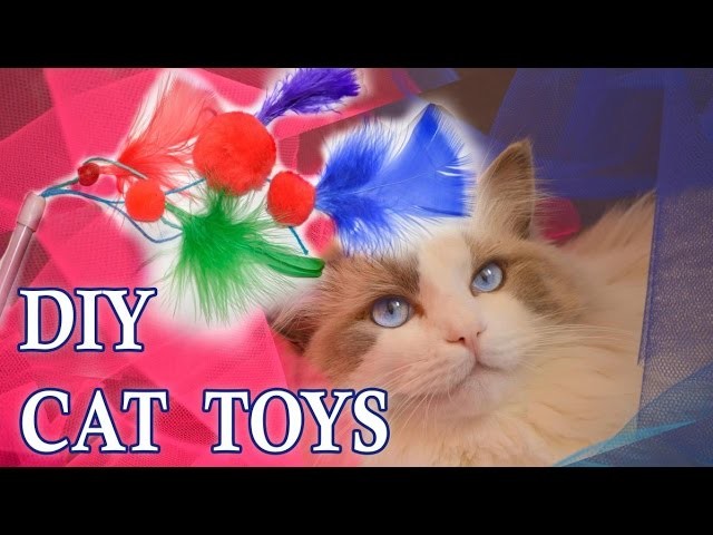 DIY Cat Toys "Tickle Tinkle" Feather Cat Pounce Toy