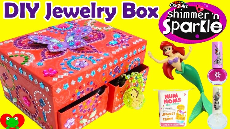 DIY Cra-Z-Art Mosaic Jewelry Box with Disney Princess Num Noms Surprises and More