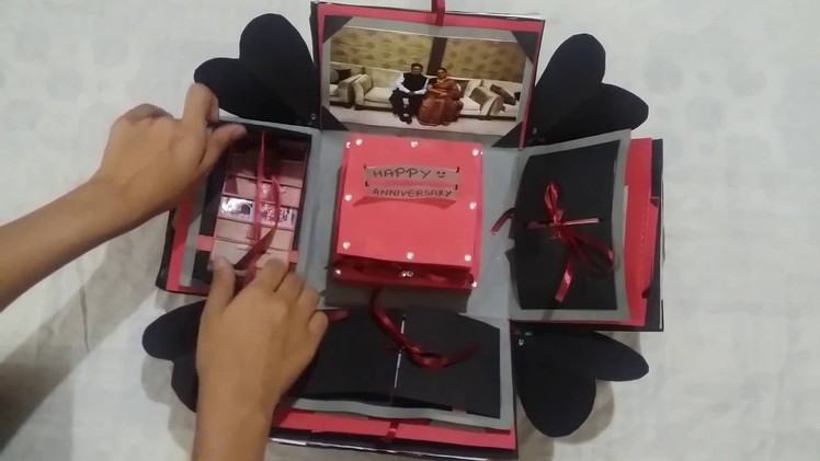 DIY - Explosion Box. Parent's anniversary gift. surprise Box