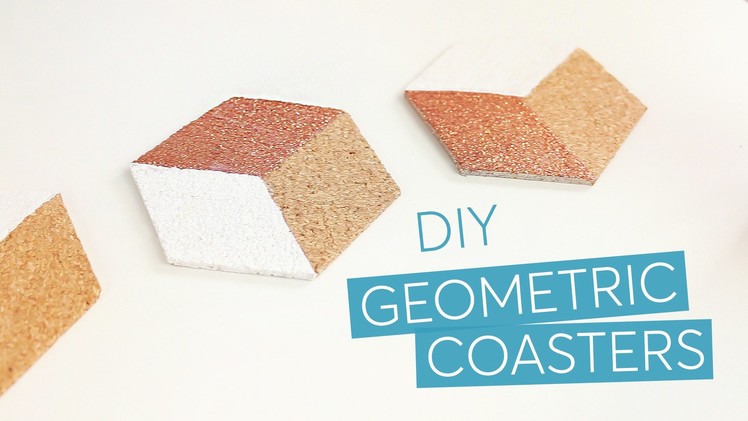 DIY geometric hexagon cork coasters - IKEA hack | CharliMarieTV