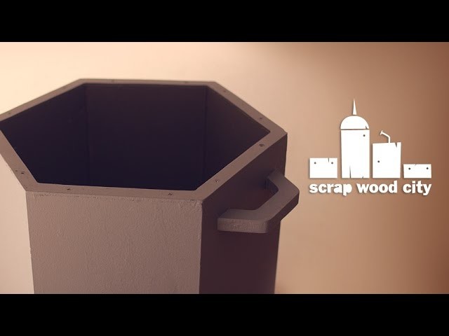 DIY hexagonal waste bin