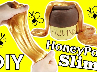 DIY HONEY POT SLIME! Winnie the Pooh Honey Slime