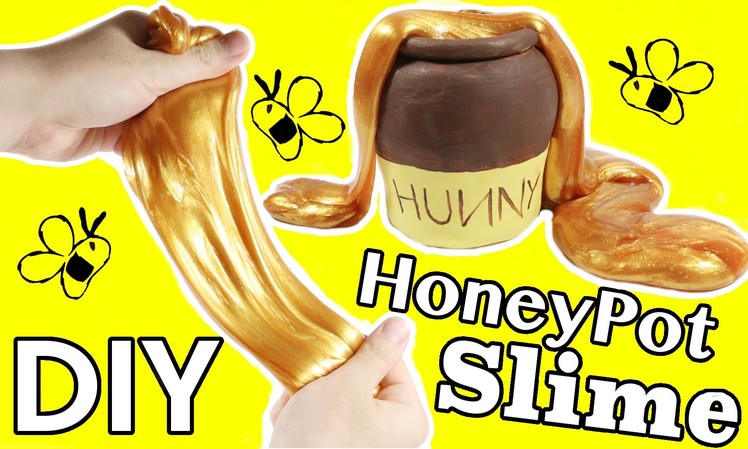 DIY HONEY POT SLIME! Winnie the Pooh Honey Slime