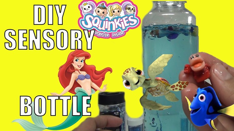 DIY Little Mermaid Finding Dory SENSORY BOTTLE from Disney Ariel Dory
