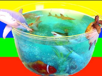 DIY SHARK Toys Slime Aquarium Fish Tank: Toy Sharks, Sea Animals, Toys and Slime | Craft Videos