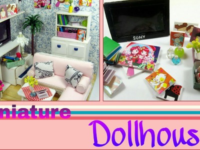 Dollhouse Miniature Living Room #5 | Household & Finish | Vật dụng phòng khách | Ami DIY