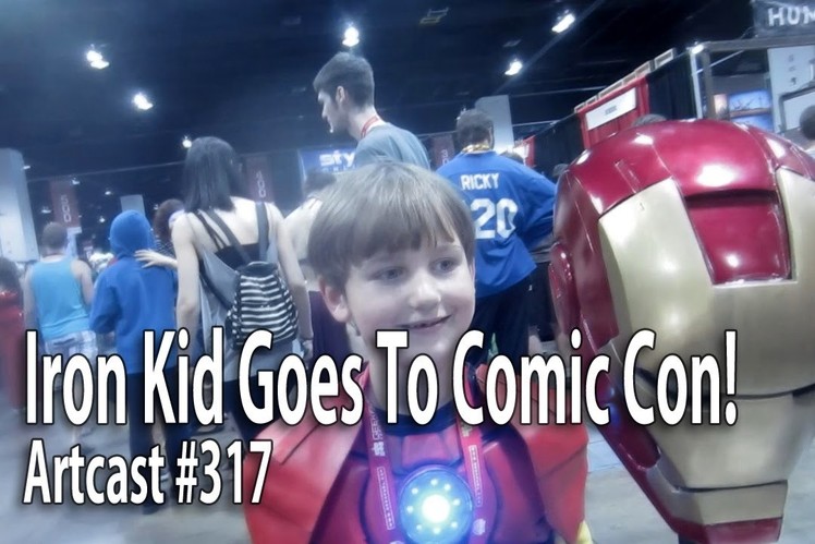 Iron Kid Goes To Comic Con!  (DIY) Foam Iron Man Helmet