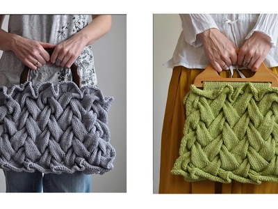 Cable knitting patterns. Knitting Bag.