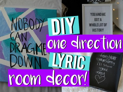 DIY ONE DIRECTION LYRIC ROOM DECOR!|MIDORIYUKIDAWN