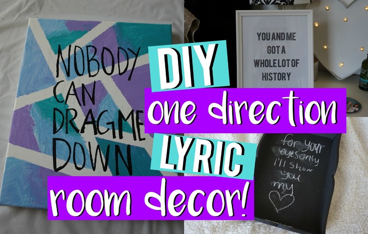 DIY ONE DIRECTION LYRIC ROOM DECOR!|MIDORIYUKIDAWN