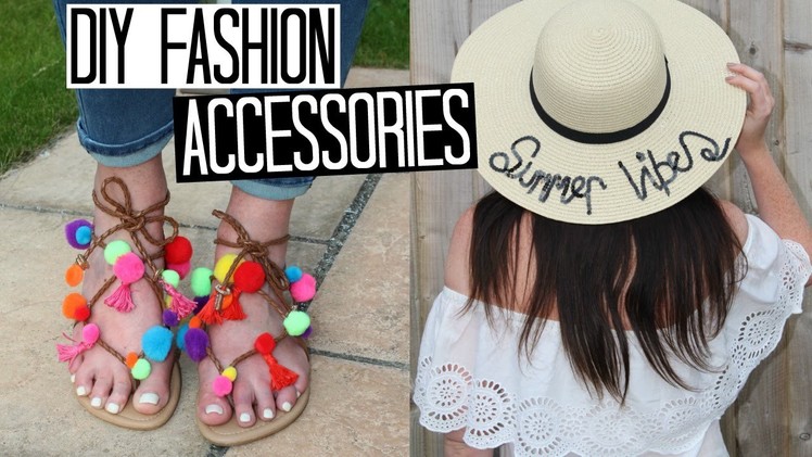 DIY Pom Pom Sandals & Slogan Sun Hat - Easy & Affordable! | TRAVEL WEEK