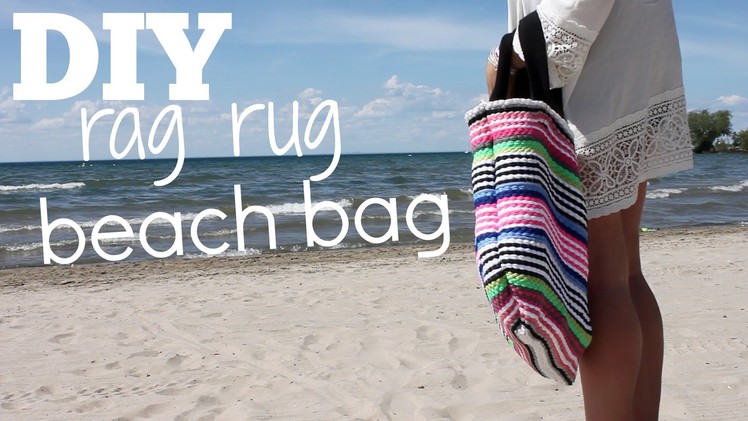 DIY Rag Rug Beach Bag