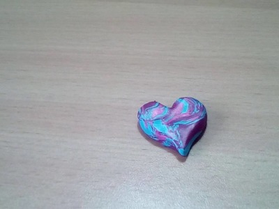 Fimo (polymer clay): multicolor heart