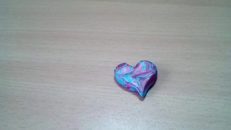 Fimo (polymer clay): multicolor heart