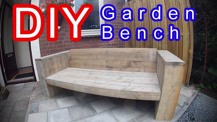 How to Build an Garden lounge Seat Sofa XL - time lapse Modern scaffold planks