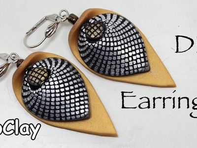 How to make a mesh effect . Polymer clay earrings tutorial