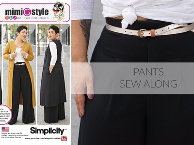 How to Sew Wide Leg Pants with Mimi G Simplicity Pattern 8177