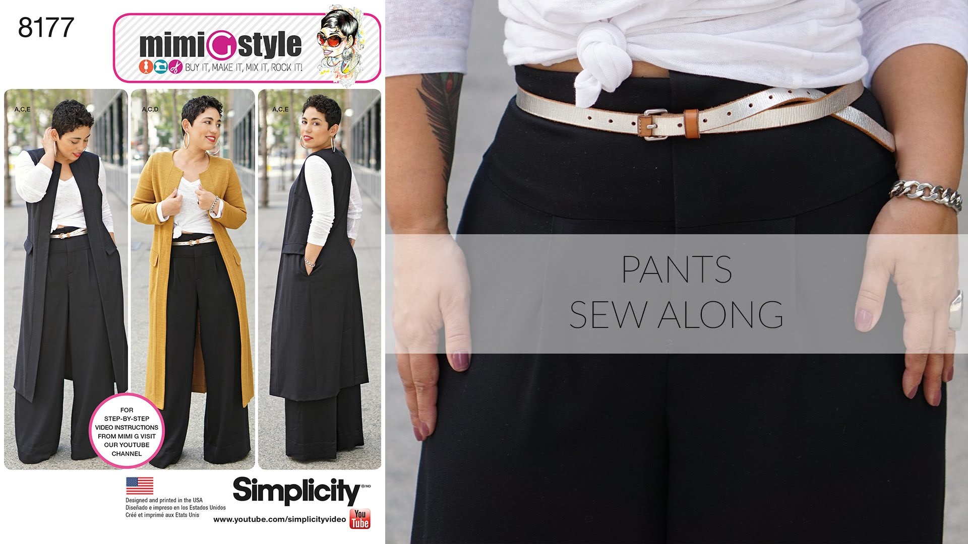 How to Sew Wide Leg Pants with Mimi G Simplicity Pattern 8177