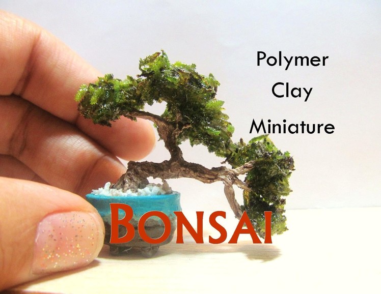Miniature Bonsai Tree from Polymer Clay for a Dollhouse