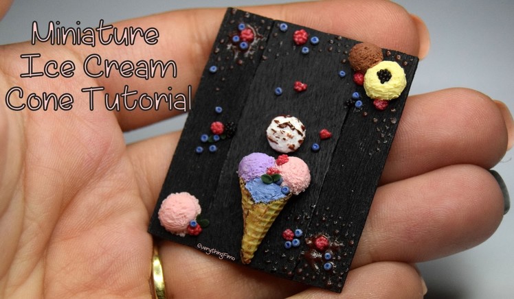 Miniature Ice Cream Cone Tutorial-Polymer Clay