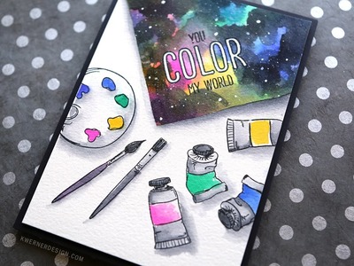 Painting a Watercolor Galaxy (Rainbow Challenge Tag)