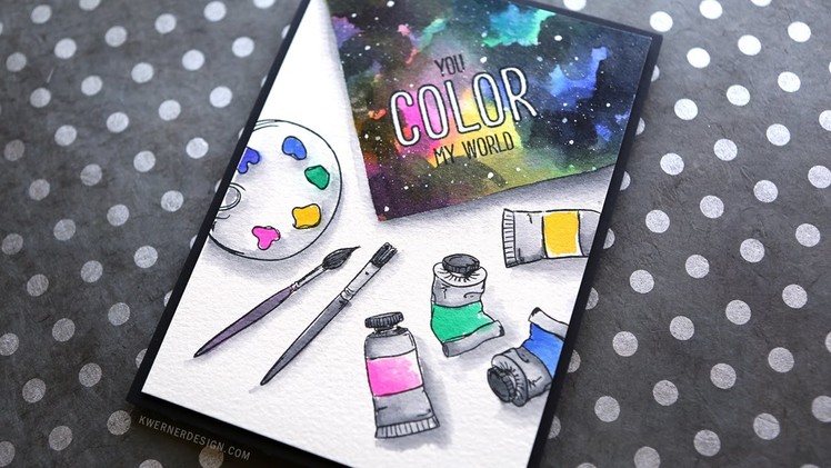 Painting a Watercolor Galaxy (Rainbow Challenge Tag)