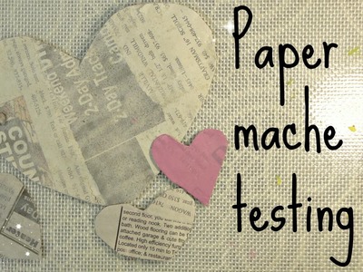 Paper mache recipe testing.comparison
