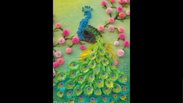 Paper Quilling || 3D peacock paper art
