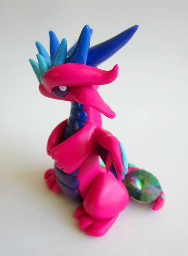 Polymer Clay Dragon with Crystal Tutorial