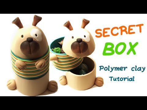 Polymer clay secret Dog box- Tutorial