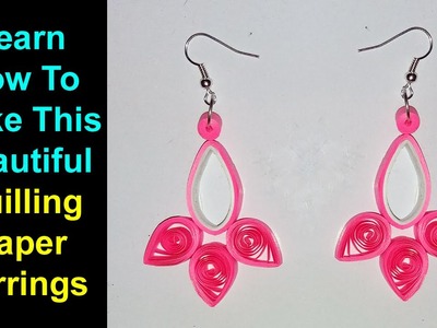 Quilling earring | quilling earring designs | quilling paper earrings making tutorial