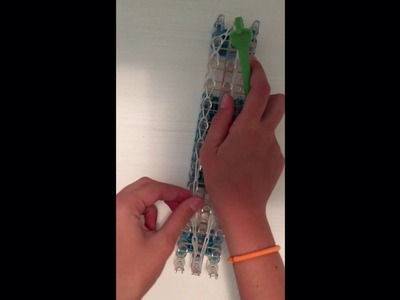 Rainbow loom double origami bracelet