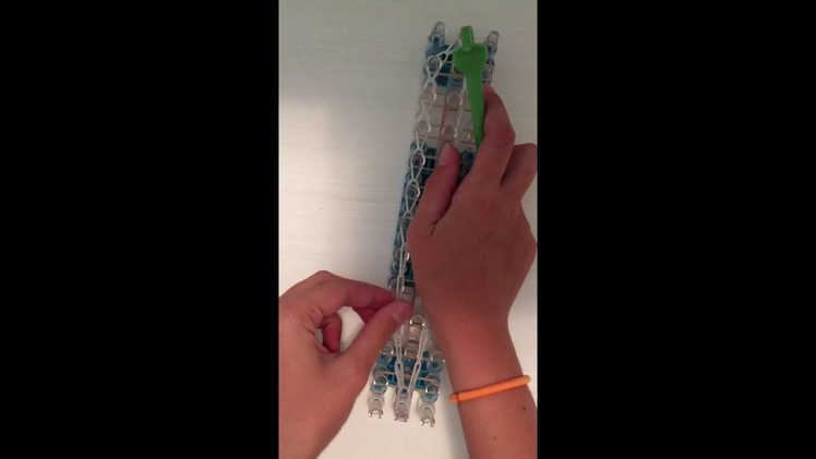 Rainbow loom double origami bracelet