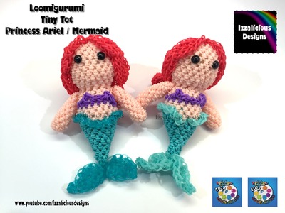 Rainbow Loom Loomigurumi Tiny Tot Princess Ariel from The Little Mermaid made w. Rainbow Loom Bands