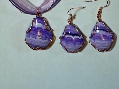 Wire Wrapped Polymer Clay Cabochon 1