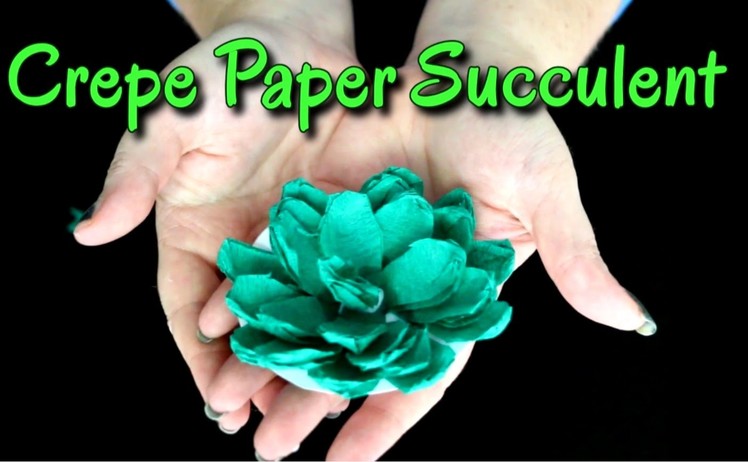 ASMR Craft | Crepe Paper Succulent | Cutting, Folding, Crinkling (silent, no talking)
