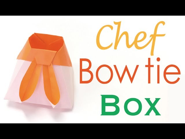 Chef Scarf (Ribbon Bow Tie) Paper Box - Origami Kawaii