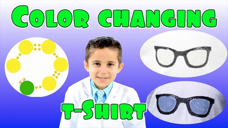 Color Changing Shirt, Photochromic Pigments Kid Science experiment DIY