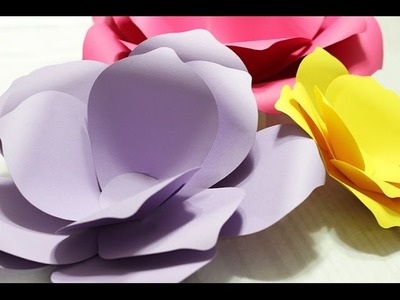 Como fazer Flor de papel grande - Paper flower