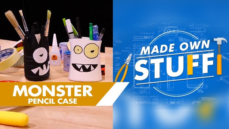 COOL DIY PROJECT MADE OWN STUFF - Eps HOMEMADE MONSTER TUMBLR PENCIL CASE