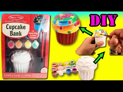 ★DIY Cupcake Bank by Melissa & Doug★ Decorate Your Own Cupcake Bank DIY Arts & Crafts Unboxing Video