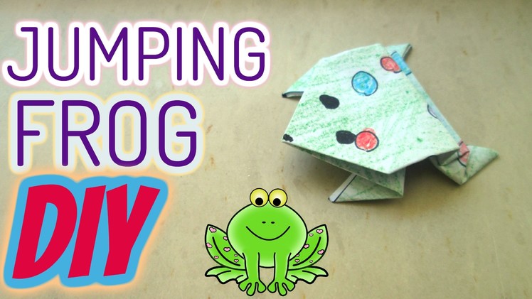 DIY - Paper Jumping Frog easy Origami Happy Toys for Kids